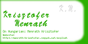 krisztofer menrath business card